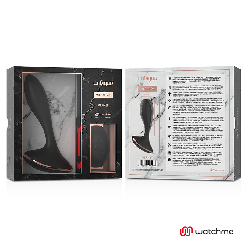 ANBIGUO - WATCHME VIBRATOR MIT FERNBEDIENUNG ANALSTECKER VERNET – Bild 8