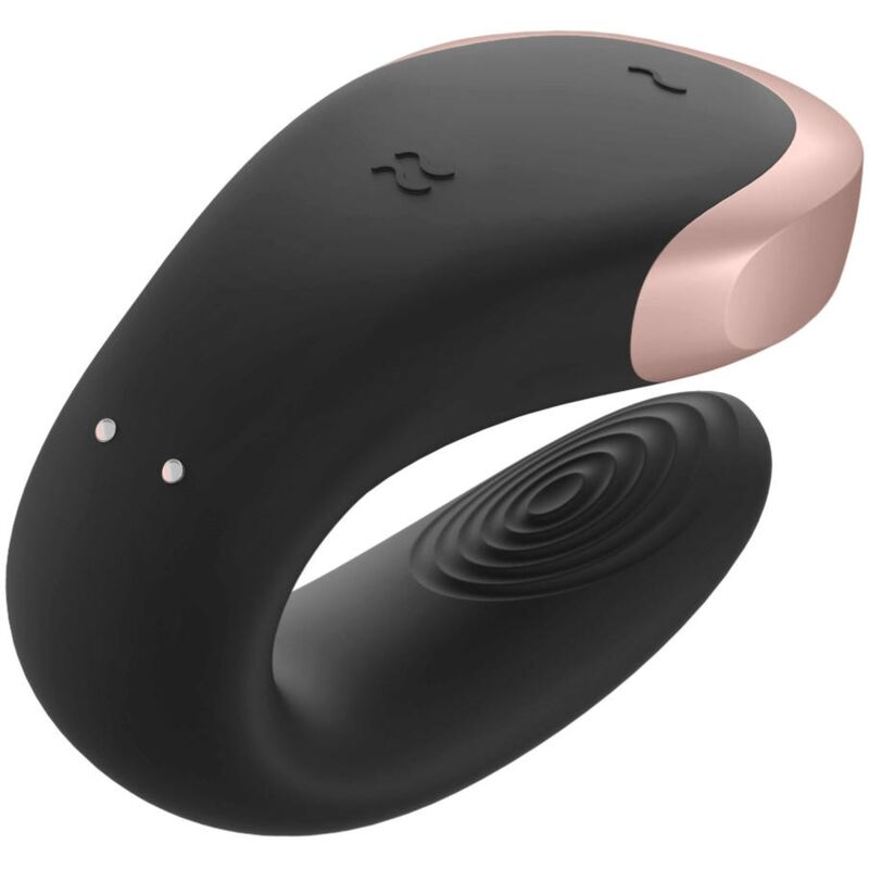 SATISFYER - DOUBLE LOVE LUXURY PARTNER VIBRATOR SCHWARZ - Image 4