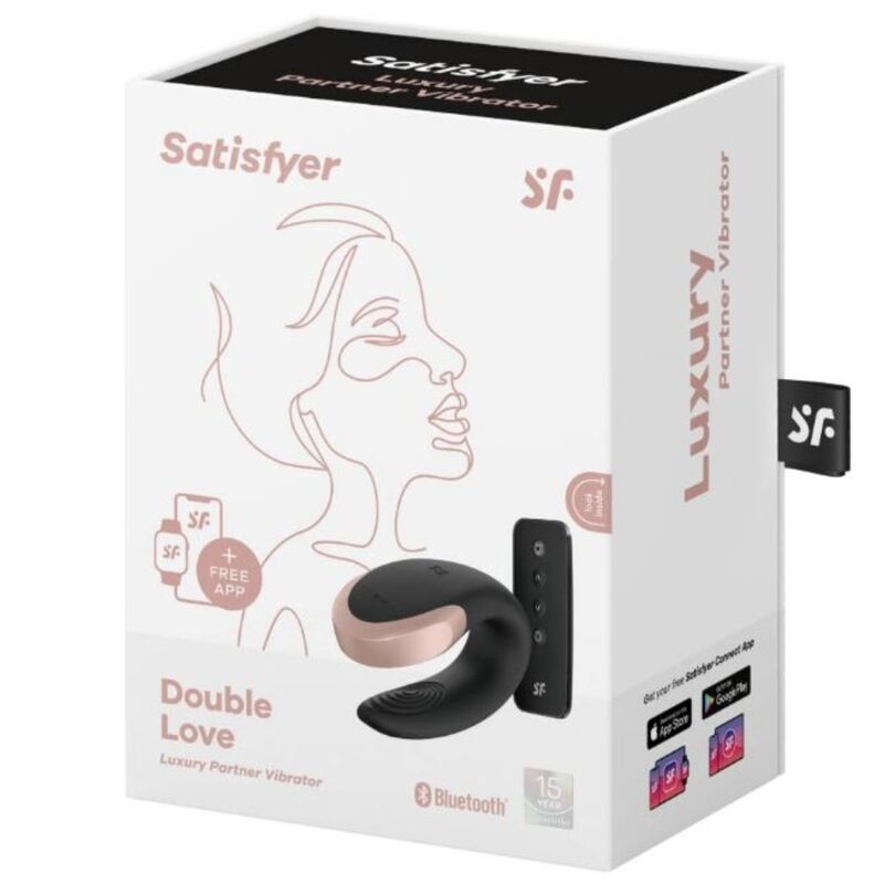SATISFYER - DOUBLE LOVE LUXURY PARTNER VIBRATOR SCHWARZ - Image 5