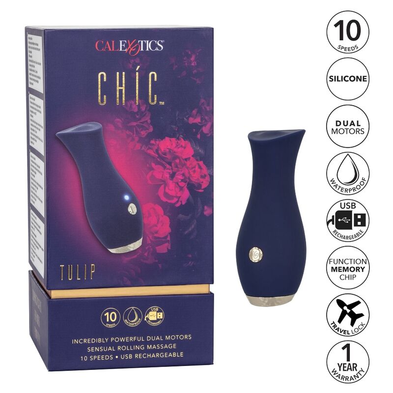 CALEXOTICS - CHIC TULPE MASSAGER BLAU – Bild 7