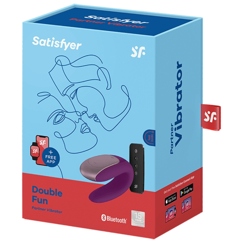 SATISFYER - DOUBLE FUN PARTNER VIBRATOR LILA - Image 3