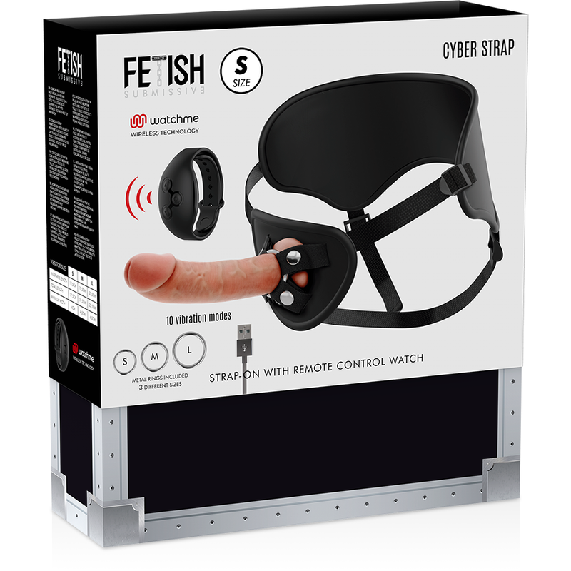 FETISH SUBMISSIVE CYBER STRAP - HARNESS MIT FERNBEDIENUNGS-DILDO-UHREN-TECHNOLOGIE – Bild 10
