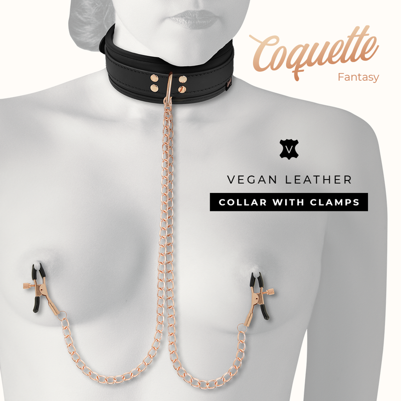 COQUETTE CHIC DESIRE - FANTASY-NIPPELKLEMMEN-HALSKETTE MIT NEOPRENFUTTER – Bild 4