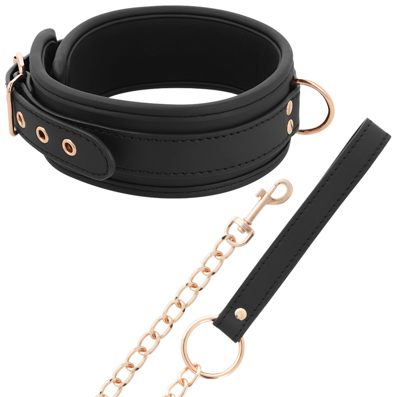 COQUETTE CHIC DESIRE - FANTASY-HALSKETTE AUS VEGANEM LEDER MIT RIEMEN UND NEOPRENFUTTER – Bild 4