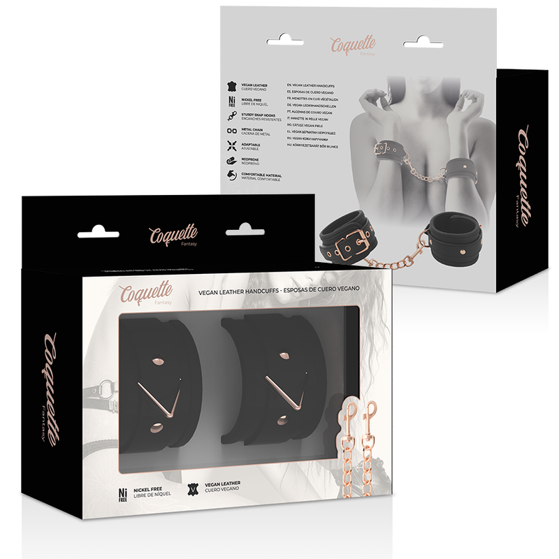 COQUETTE CHIC DESIRE - FANTASY-HANDSCHELLEN AUS VEGANEM LEDER MIT NOPRENE-FUTTER – Bild 5