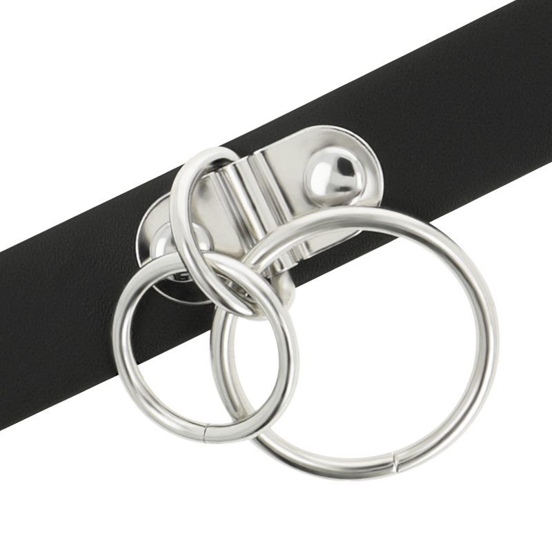 COQUETTE CHIC DESIRE - DOPPELRING-HALSBAND AUS VEGANEM LEDER – Bild 4