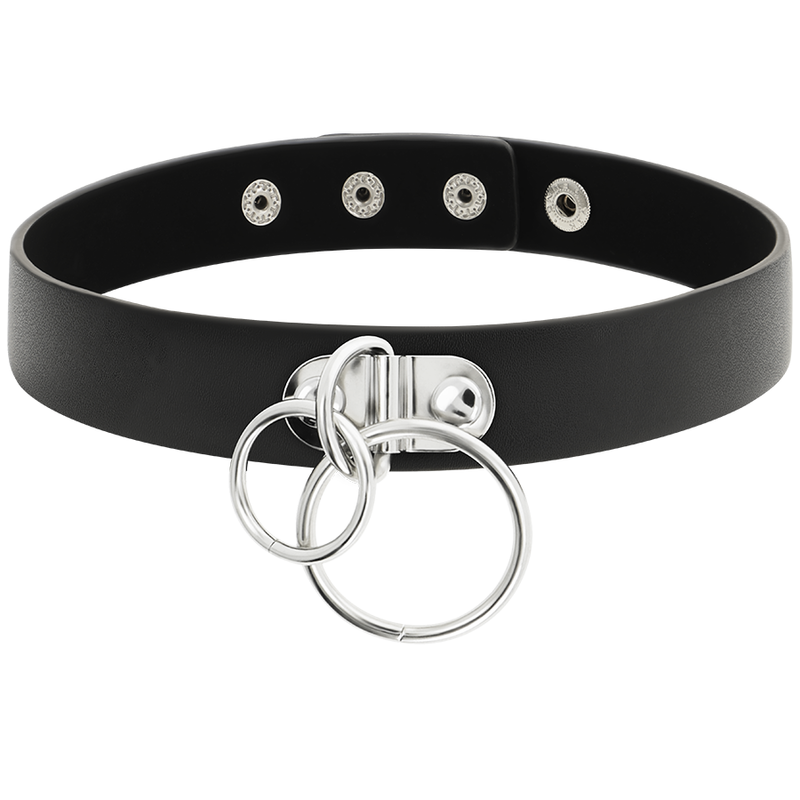 COQUETTE CHIC DESIRE - DOPPELRING-HALSBAND AUS VEGANEM LEDER – Bild 3