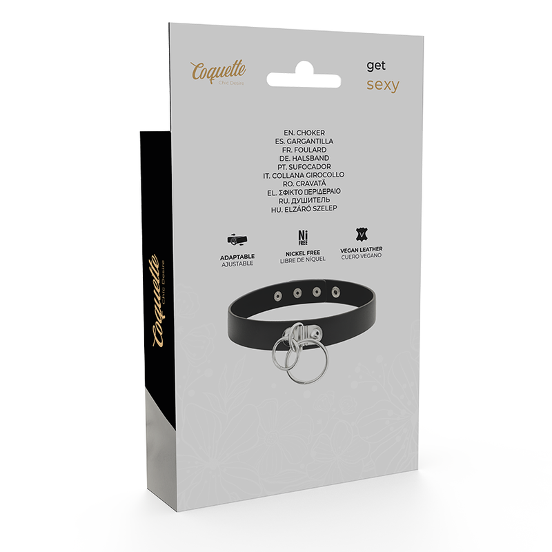 COQUETTE CHIC DESIRE - DOPPELRING-HALSBAND AUS VEGANEM LEDER – Bild 6