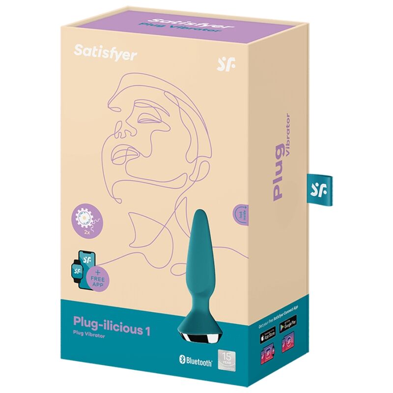 SATISFYER - PLUG ILICIOUS 1 PLUG VIBRATOR GRÜN – Bild 4