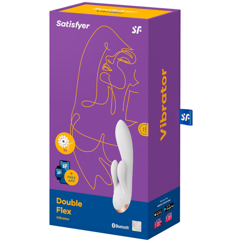 SATISFYER DOUBLE FLEX VIBRATOR APP - WHITE – Bild 3
