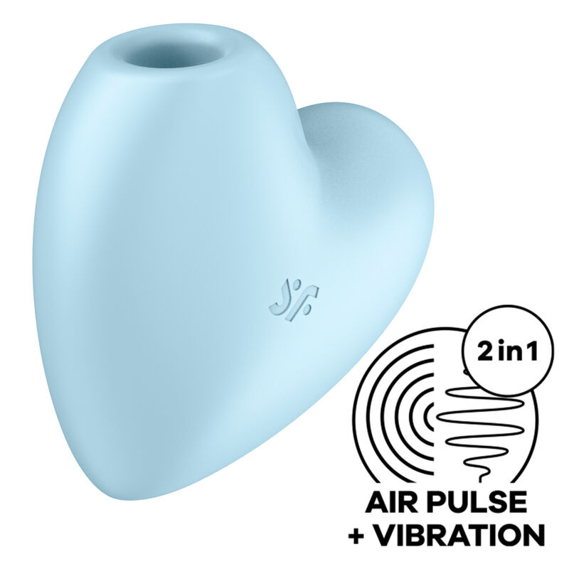 SATISFYER CUTIE HERZSTIMULATOR & VIBRATOR - BLAU
