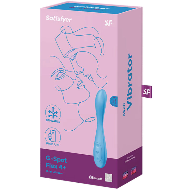 SATISFYER - G-SPOT FLEX 4+ MULTI VIBRATOR APP BLAU – Bild 3