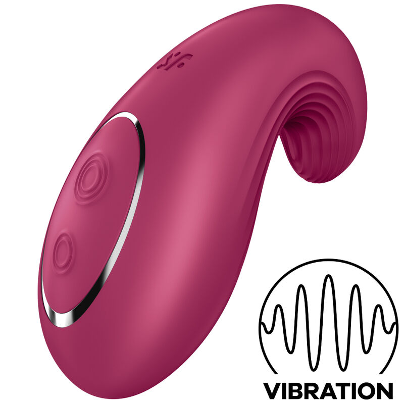 SATISFYER DIPPING DELIGHT AUFLEGVIBRATOR - ROT