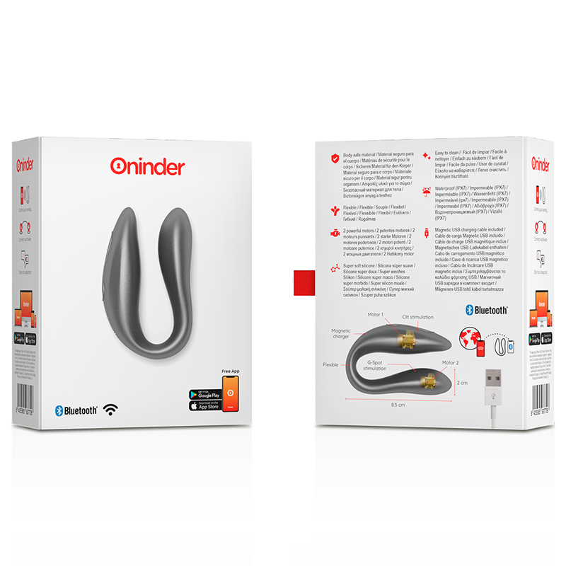 ONINDER? ? LISBOA G-SPOT- UND KLITORALSTIMULATOR SCHWARZ ? KOSTENLOSE APP – Bild 3