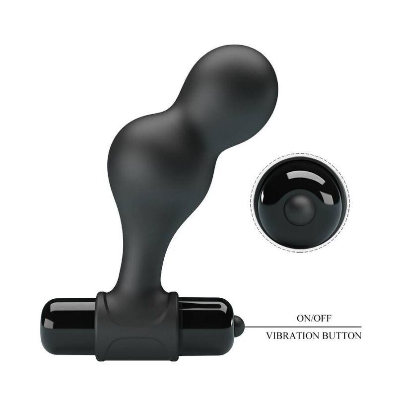 MR PLAY - SCHWARZER SILIKON-VIBRATOR-ANALSTECKER – Bild 5
