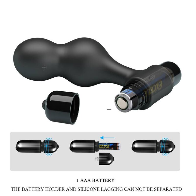MR PLAY - SCHWARZER SILIKON-VIBRATOR-ANALSTECKER – Bild 7