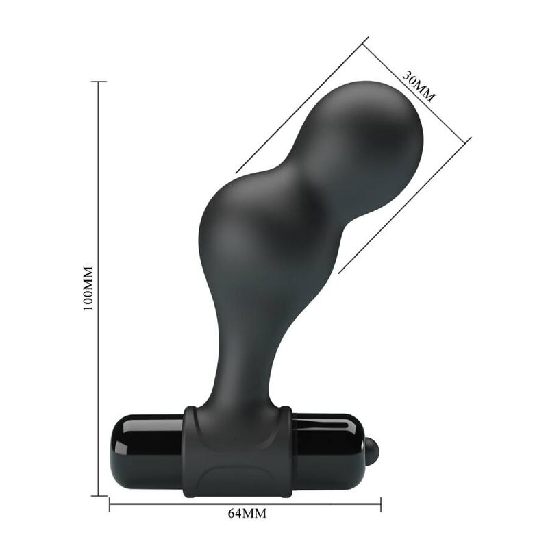 MR PLAY - SCHWARZER SILIKON-VIBRATOR-ANALSTECKER – Bild 8