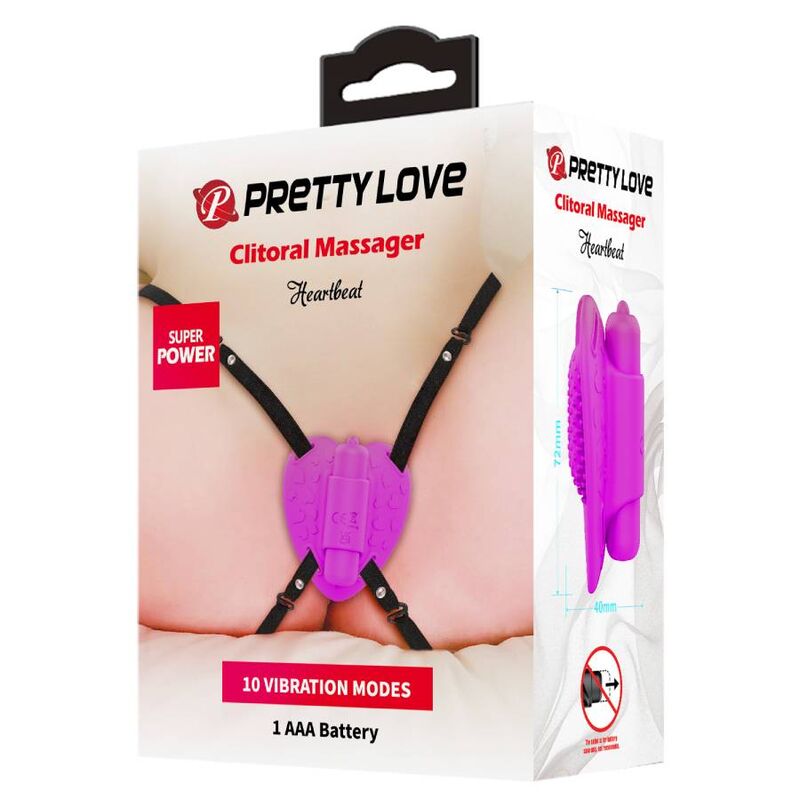 PRETTY LOVE - HEARTBEAT CLITORIS MASSAGER 10 VIBRATIONSMODI LILA – Bild 6