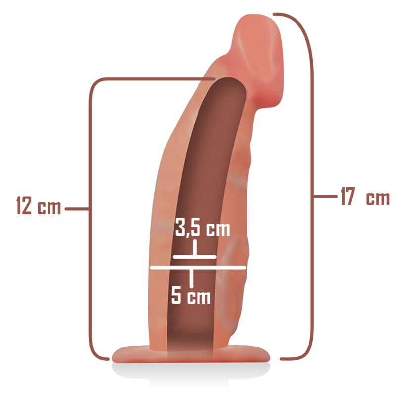 INTENSE - HOHLGESCHIRR MIT DILDO 18 X 3,5 CM – Bild 3