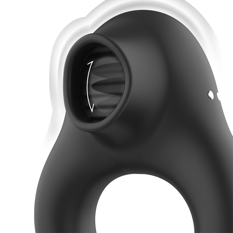 BLACK&SILVER - VIBRATORRING AUS SILIKON, 3 MOTOREN, WIEDERAUFLADBAR, SCHWARZ – Bild 4