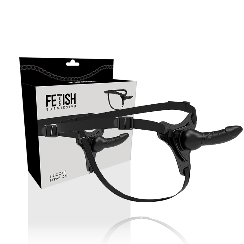 FETISH SUBMISSIVE HARNESS - REALISTISCHES SCHWARZES SILIKON 16 CM – Bild 3