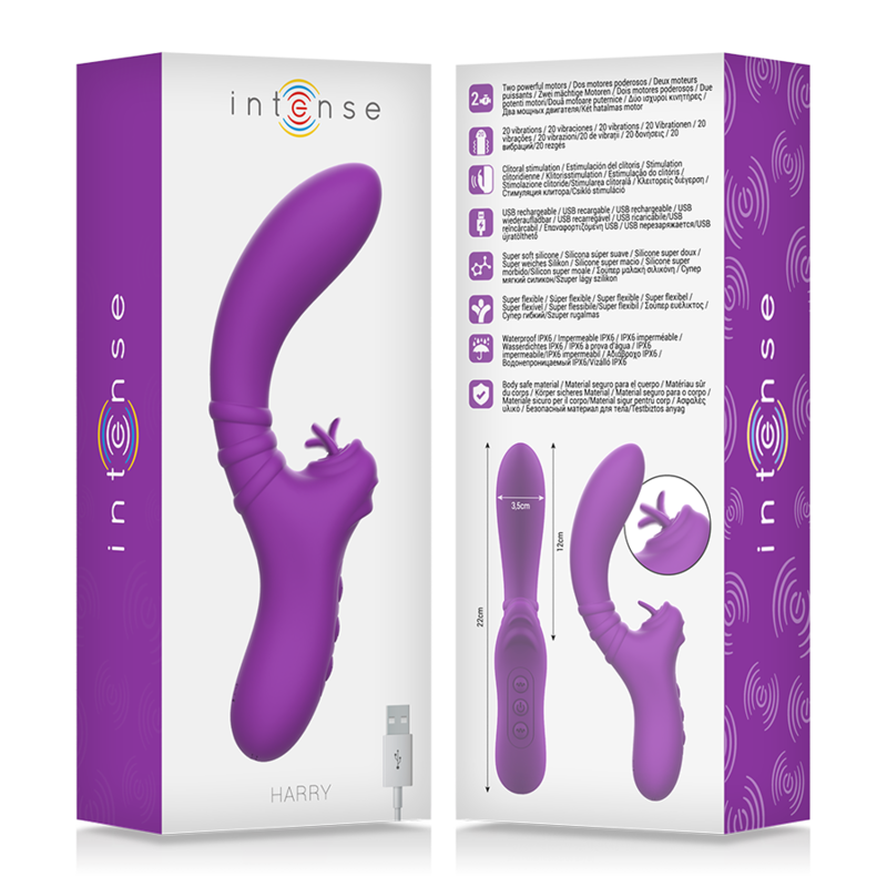 INTENSE - HARRY FLEXIBLER VIBRATOR MIT LILA ZUNGE – Bild 5