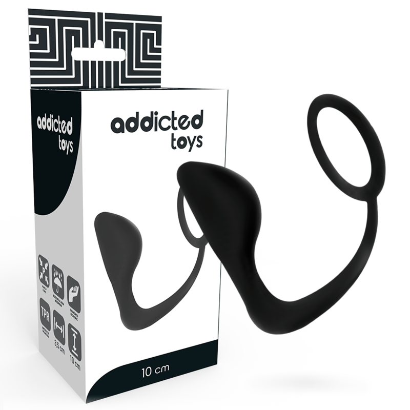 ADDICTED TOYS - ANALPLUG MIT SCHWARZEM PENISRING – Bild 5