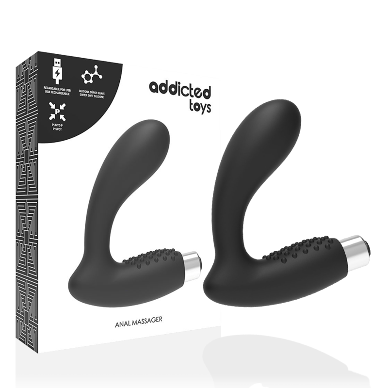 ADDICTED TOYS - PROSTATISCHER VIBRATOR WIEDERAUFLADBAR. MODELL 5 - SCHWARZ – Bild 6