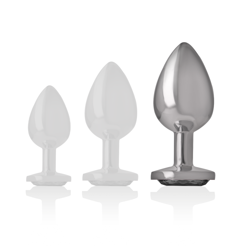 INTENSE - ANALPLUG METALL ALUMINIUM WEISS HERZ GRÖSSE L – Bild 4