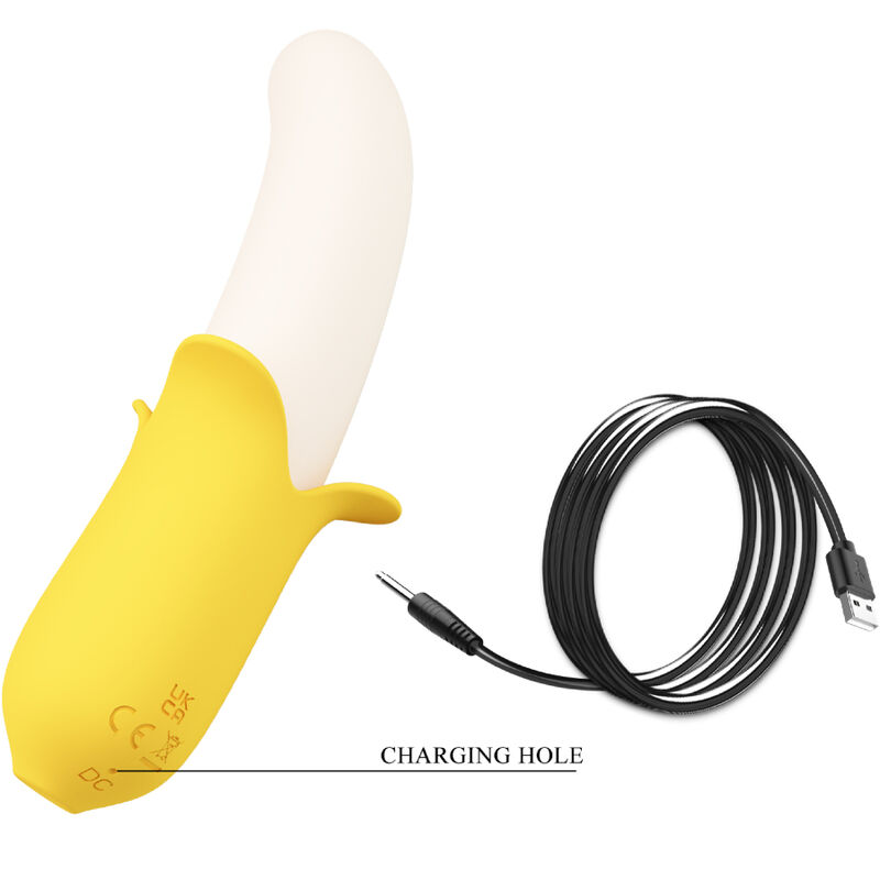 PRETTY LOVE - BANANA GEEK SUPER POWER 7 VIBRATIONEN UP&DOWN SILIKON SCHWARZ – Bild 4