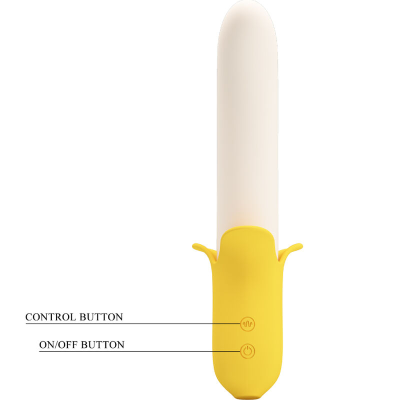 PRETTY LOVE - BANANA GEEK SUPER POWER 7 VIBRATIONEN UP&DOWN SILIKON SCHWARZ – Bild 5