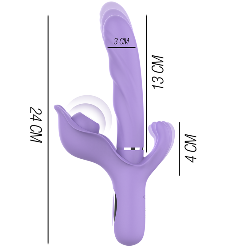 INTENSE - BILLIE MULTIFUNKTIONALER WIEDERAUFLADBARER SAUGVIBRATOR MIT LILA DRUCKKNOPF – Bild 4