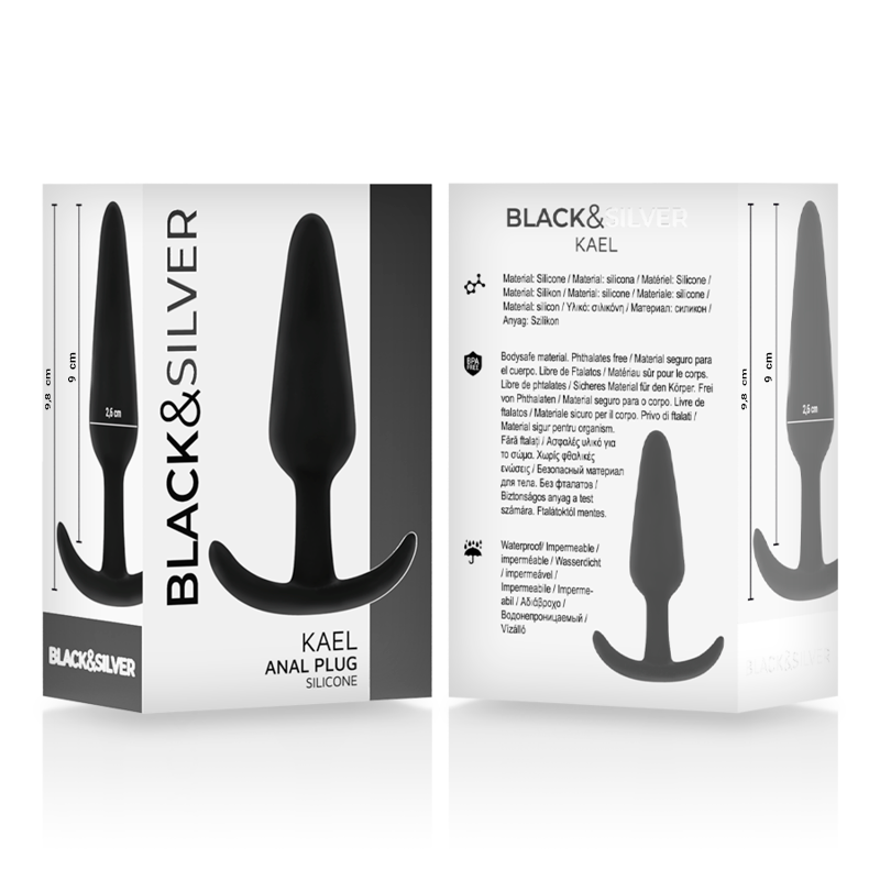 BLACK&SILVER - KAEL SILIKON ANALPLUG MIT MITTLEREM GRIFF – Bild 5