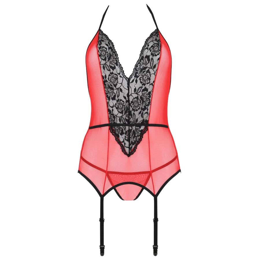 PASSION - PEONIA CORSET EROTIC LINE ROJO S/M – Bild 3
