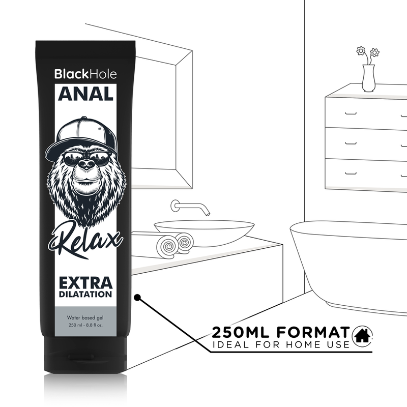 BLACK HOLE - GEL BASE AGUA DILATACIÓN ANAL 250 ML – Bild 5