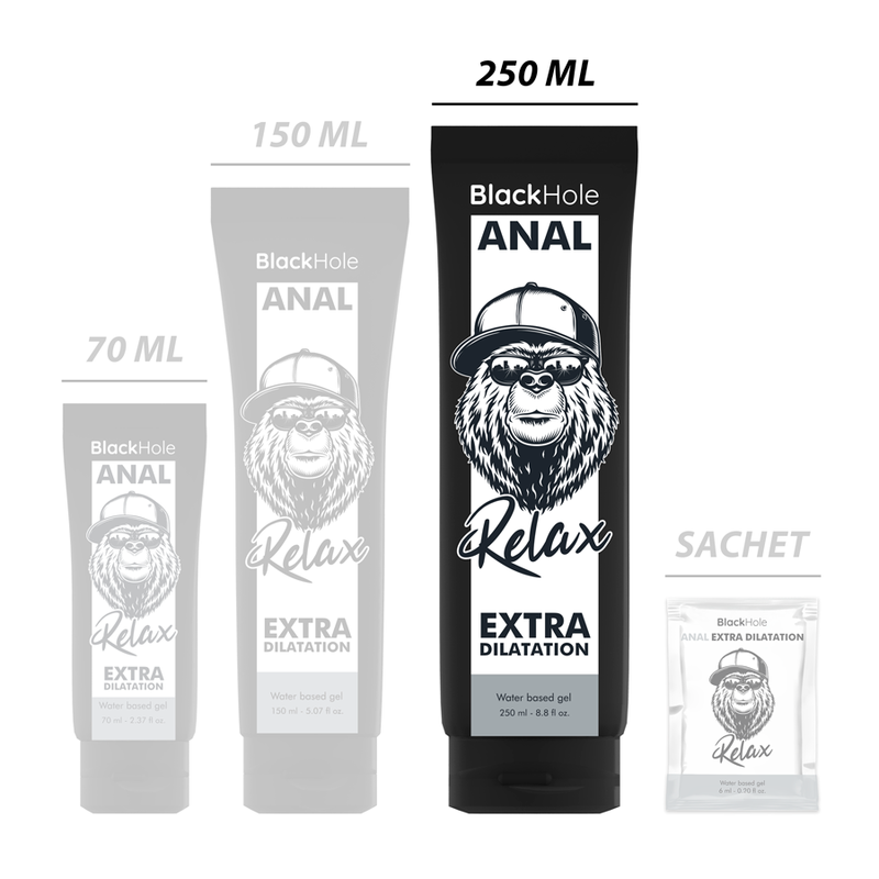BLACK HOLE - GEL BASE AGUA DILATACIÓN ANAL 250 ML – Bild 6