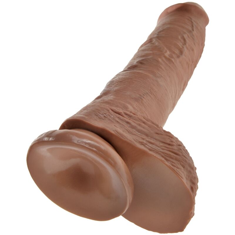 KING COCK - REALISTISCHER PENIS MIT KUGELN 19.8 CM KARAMELL – Bild 4
