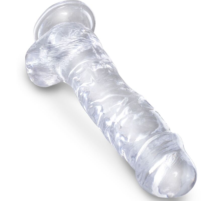 KING COCK - CLEAR REALISTISCHER PENIS MIT EIEREN 16.5 CM TRANSPARENT – Bild 3