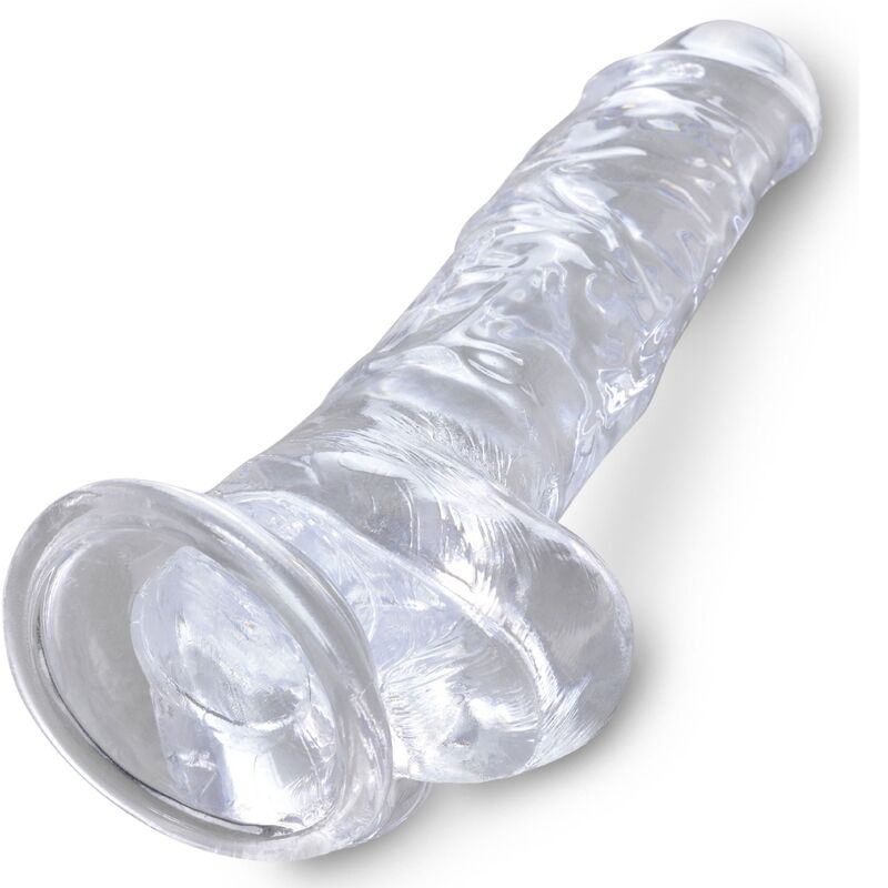KING COCK - CLEAR REALISTISCHER PENIS MIT EIEREN 16.5 CM TRANSPARENT – Bild 4
