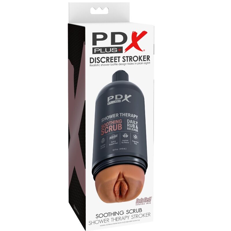 PDX PLUS - STROKER MASTURBATOR DISKRETES FLASCHENDESIGN BERUHIGENDES PEELING-SÜSSIGKEITEN-SHAMPOO – Bild 4