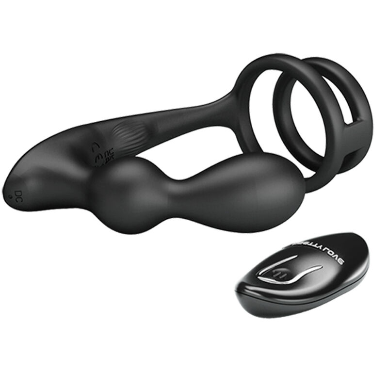 PRETTY LOVE - MARSHALL PENISRING MIT VIBRATORISCHEM ANALPLUG MIT FERNBEDIENUNG – Bild 3