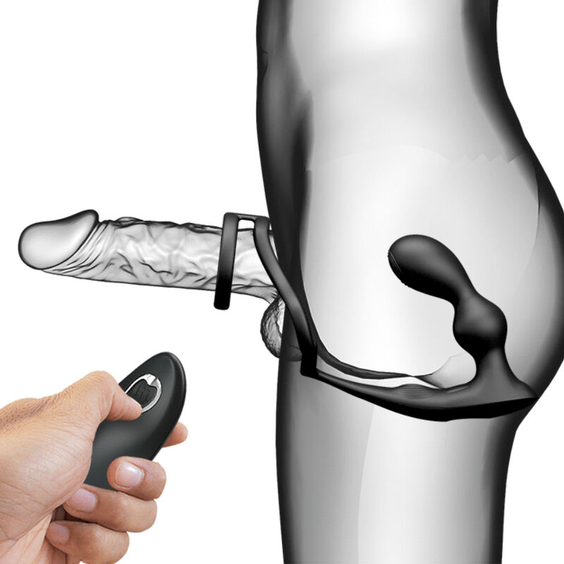 PRETTY LOVE - MARSHALL PENISRING MIT VIBRATORISCHEM ANALPLUG MIT FERNBEDIENUNG – Bild 7