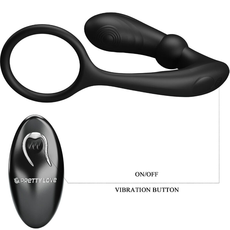 PRETTY LOVE - WARREN BLACK ANALRING & VIBRATOR – Bild 6