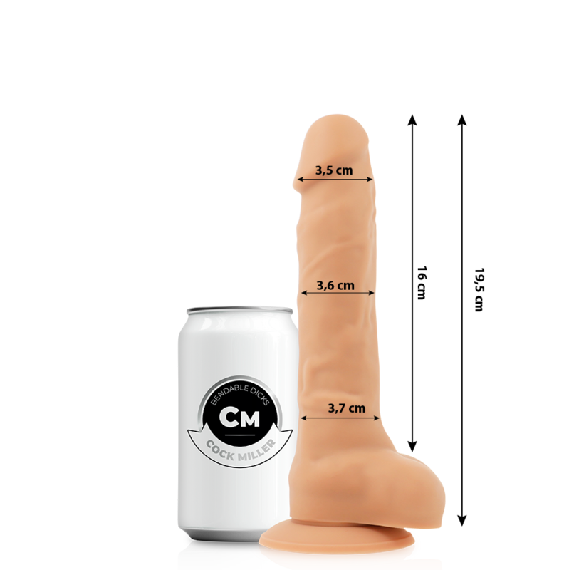 COCK MILLER - DILDO REALISTISCHES SILIKON DICHTE ARTIKULIERBARES FLEISCH 19,5 CM – Bild 3