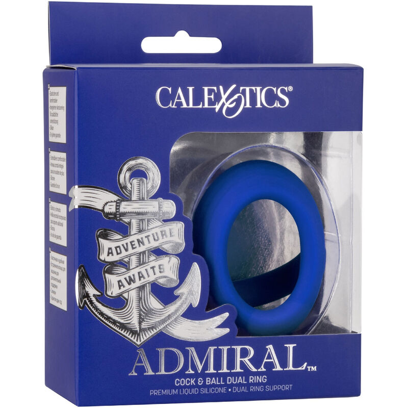 CALEXOTICS - ADMIRAL COCK BALL DUAL RING BLAU – Bild 4