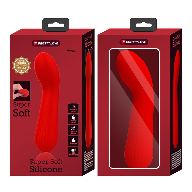 PRETTY LOVE - FAUN WIEDERAUFLADBARER VIBRATOR ROT – Bild 4