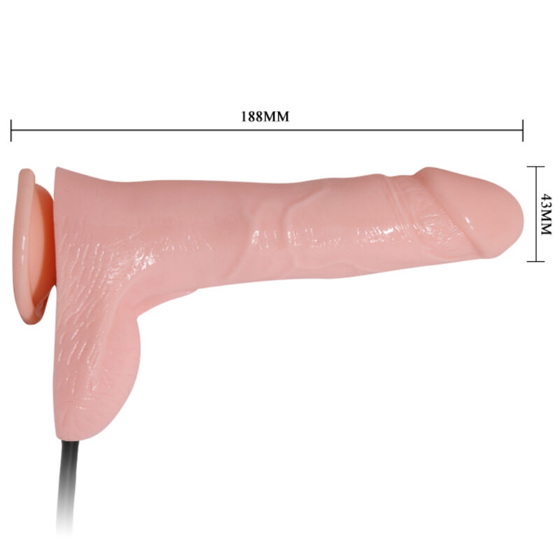 BAILE - AUFBLASBARER REALISTISCHER DILDO MIT SAUGNÄPFEN 15 CM – Bild 3