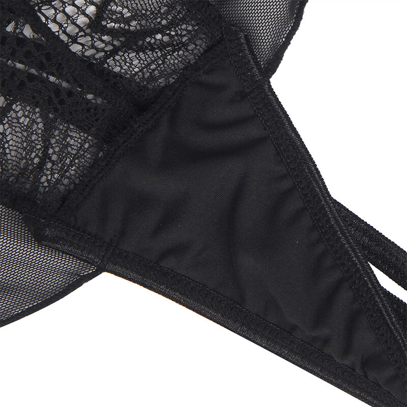 SUBBLIME - TEDDY CUELLO HALTER ESPALDA DESCUBIERTA ENCAJE NEGRO S/M – Bild 11