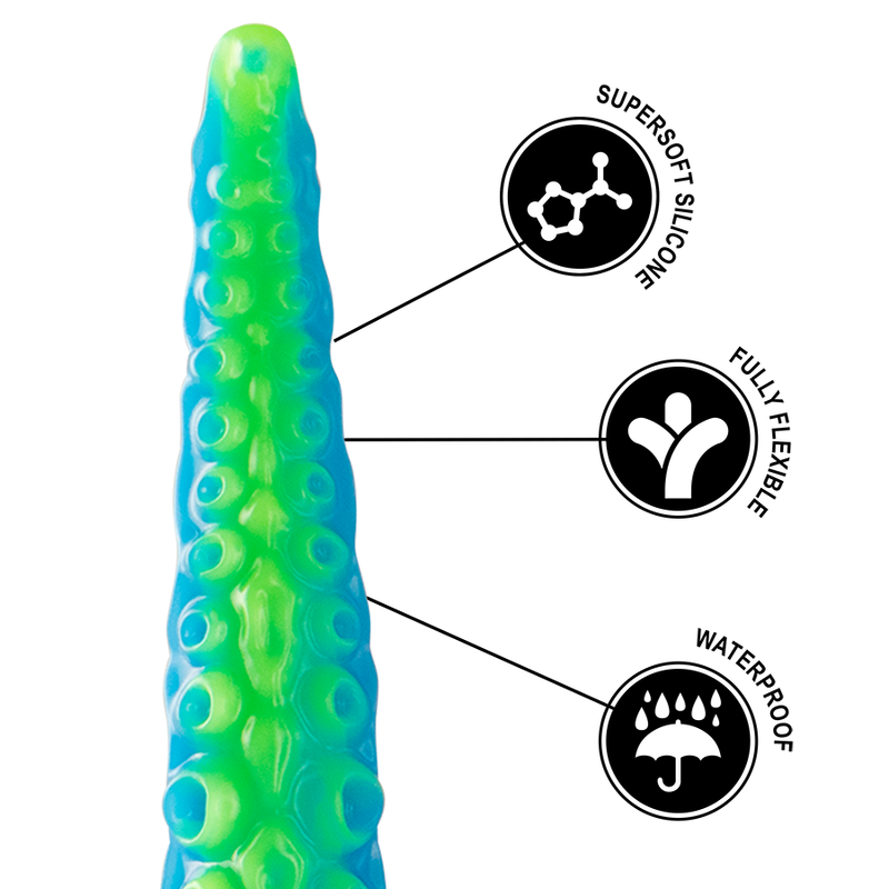 EPIC - SCYLLA FLUORESZIERENDER DÜNNER TENTAKEL-DILDO, KLEINE GRÖSSE – Bild 6