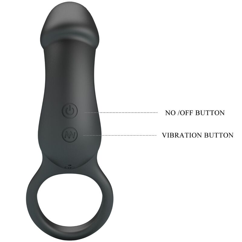 PRETTY LOVE - WARREN BLACK ANALRING & VIBRATOR – Bild 5